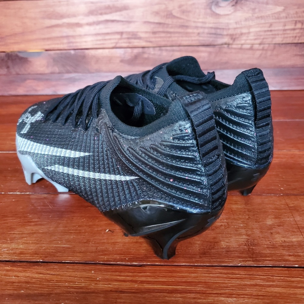 Under Armour Blur Pro Football Cleats Men‎ 10.5 Black Silver HOVR 3028220-003 - Picture 2 of 7